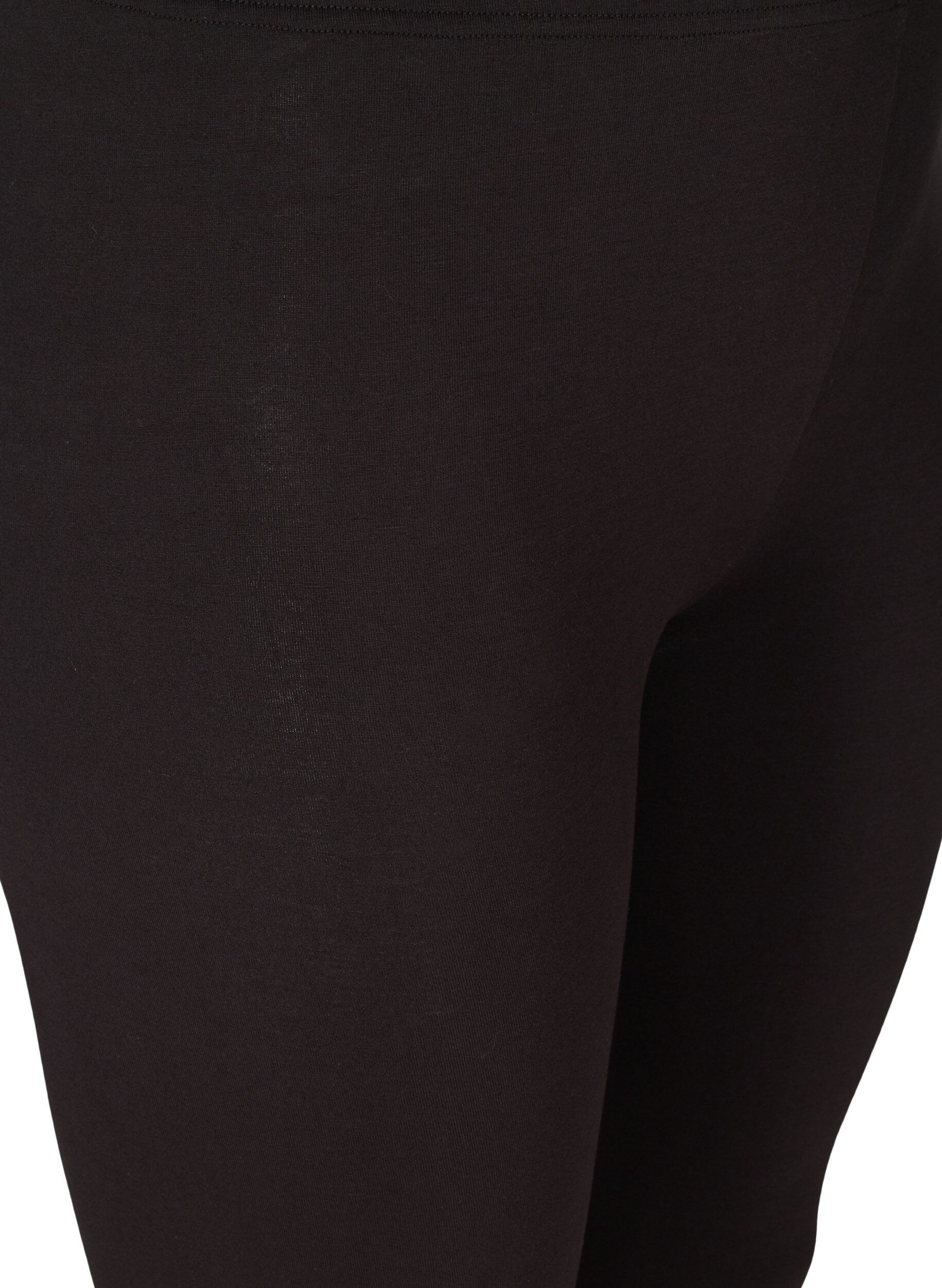 ZizziBasic 3/4-Leggings mit R&uuml;schendetail, Schwarz, Packshot image number 2