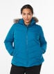 Kurze Steppjacke mit Kapuze, Petrol, Model image number 0
