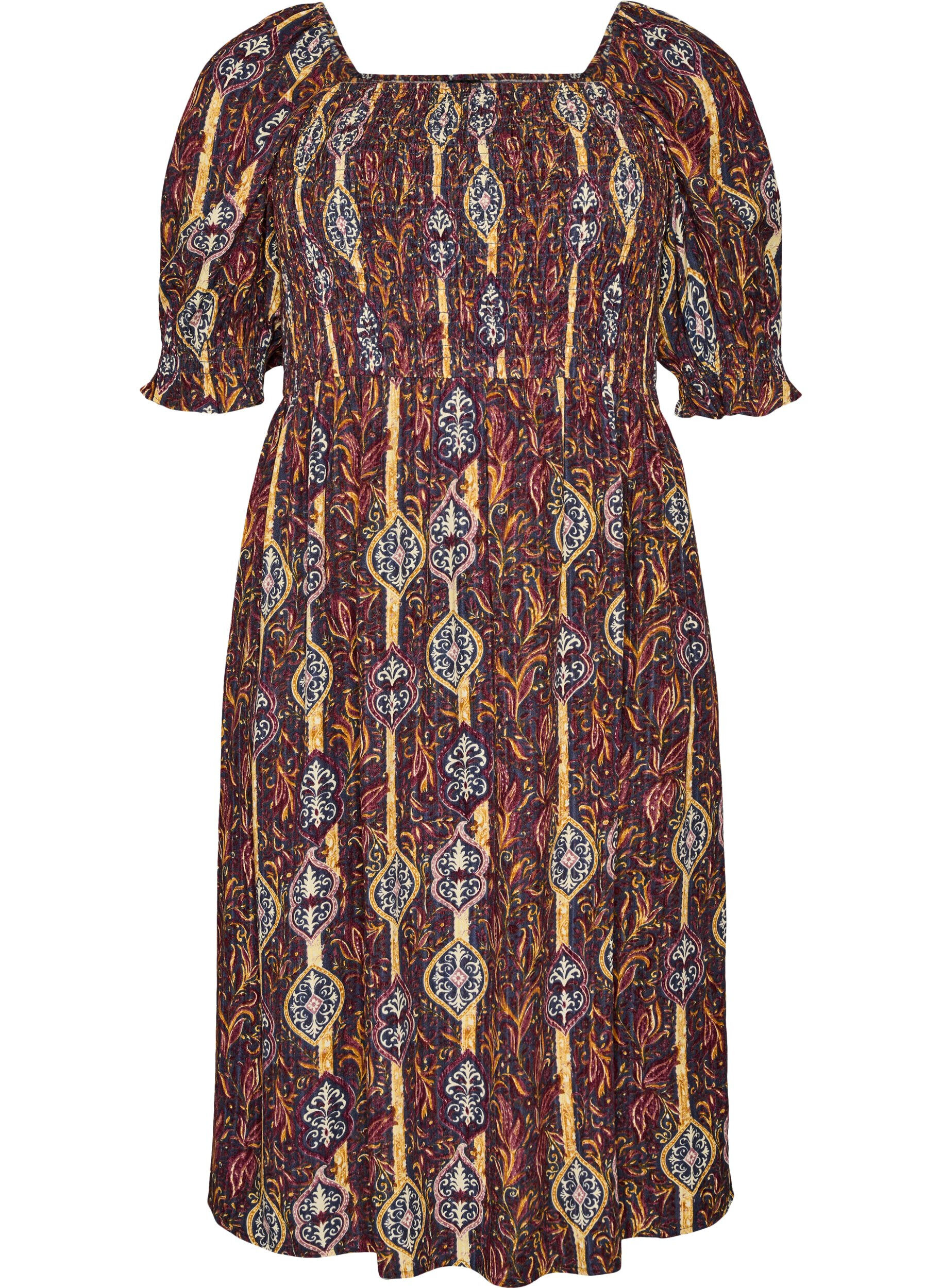 ZizziSommerkleid aus Viskose mit Paisleymuster, Lila, Packshot image number 0