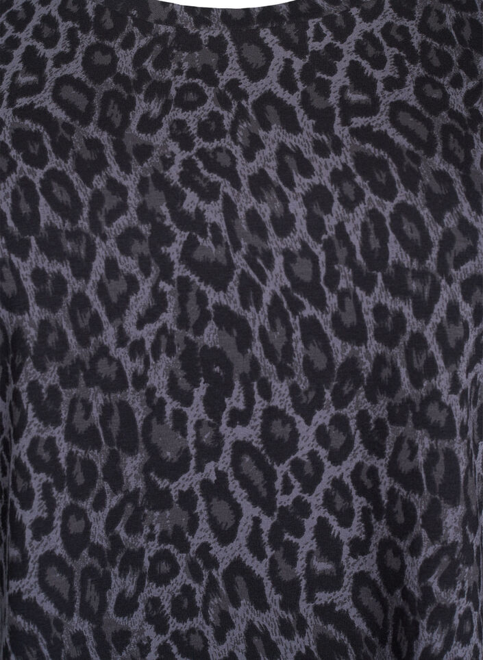 T-Shirt mit Rundhalsausschnitt und Allover-Print, Grau, Packshot image number 2