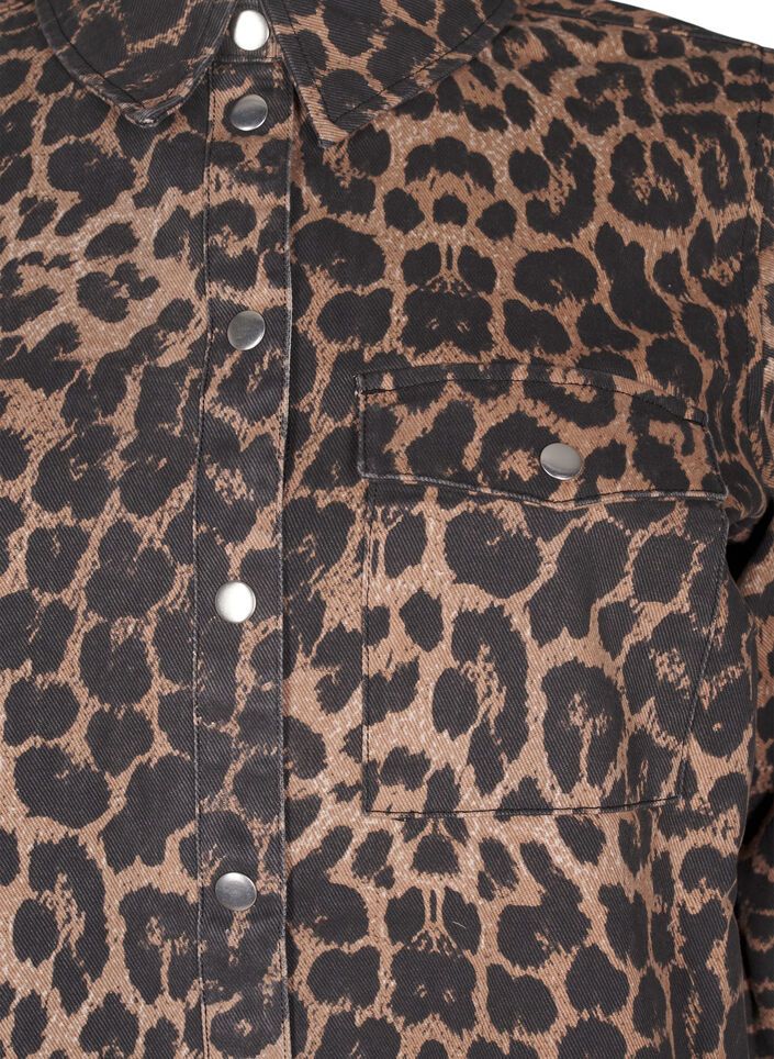 Canvas-Jacke mit Leopardenmuster, Leo AOP, Packshot image number 2