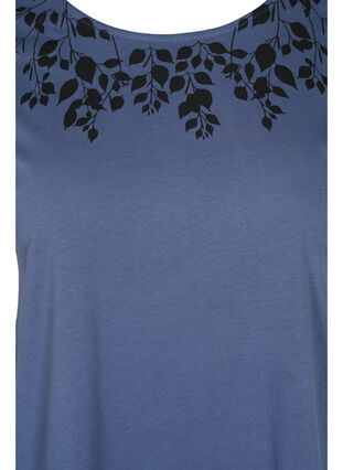 T-Shirt aus Baumwolle mit Printdetails, Vintage Ind mel Leaf, Packshot image number 2