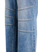 Jeans mit weitem Bein und Ziernähten, Blau, Packshot image number 3
