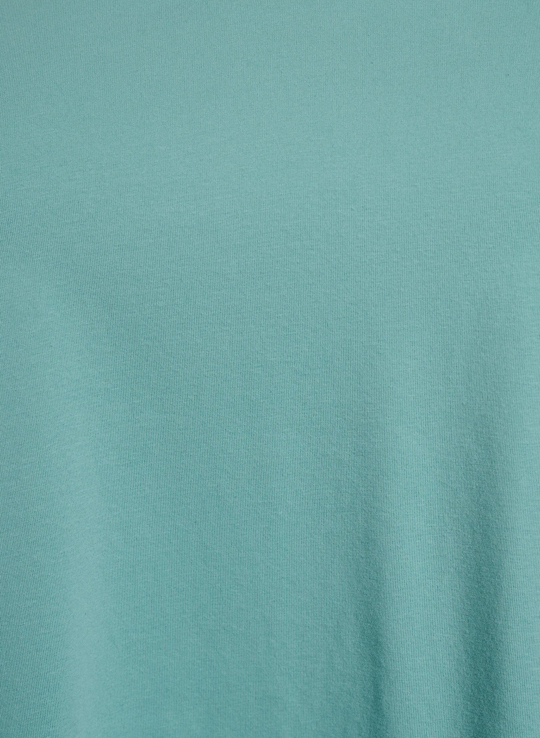 ZizziEinfarbiges Basic-T-Shirt aus Baumwolle, Gr&uuml;n, Packshot image number 2