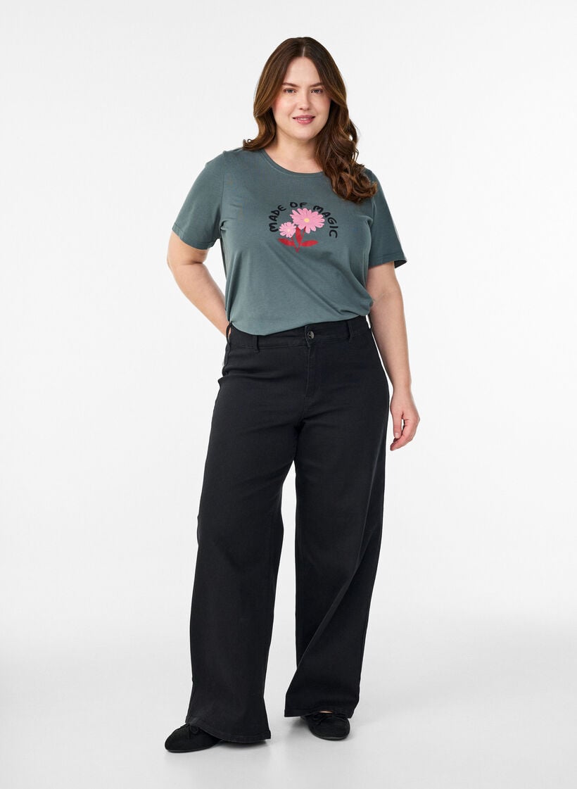 FLASH - T-Shirt mit Print, Gr&uuml;n, Model image number 1