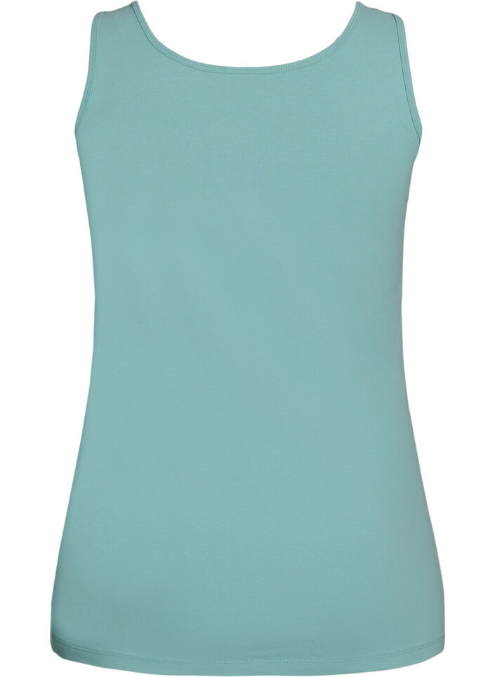 Einfarbiges Basic Top aus Baumwolle, Gr&uuml;n, Packshot image number 1