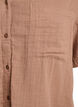 Bluse aus Baumwoll-Musselin mit kurzen &Auml;rmeln, Braun, Packshot image number 2