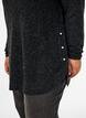 Lange Strickbluse mit Kugelkn&ouml;pfen, Grau, Model image number 3