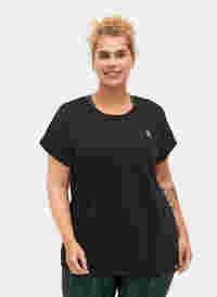 Kurzarm Trainingsshirt, Black, Model