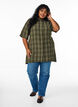 Tunika mit kurzen Ärmeln und kariertem Muster, Grün, Model image number 1
