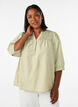 Bluse mit Smock und 3/4-&Auml;rmeln, Gr&uuml;n, Model image number 0