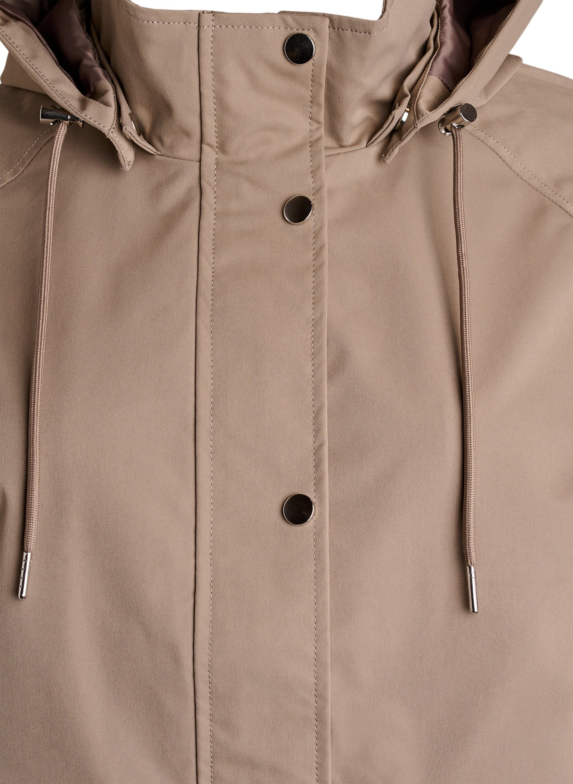 ZizziKurze Fr&uuml;hlingsjacke mit abnehmbarer Kapuze, Beige, Packshot image number 2