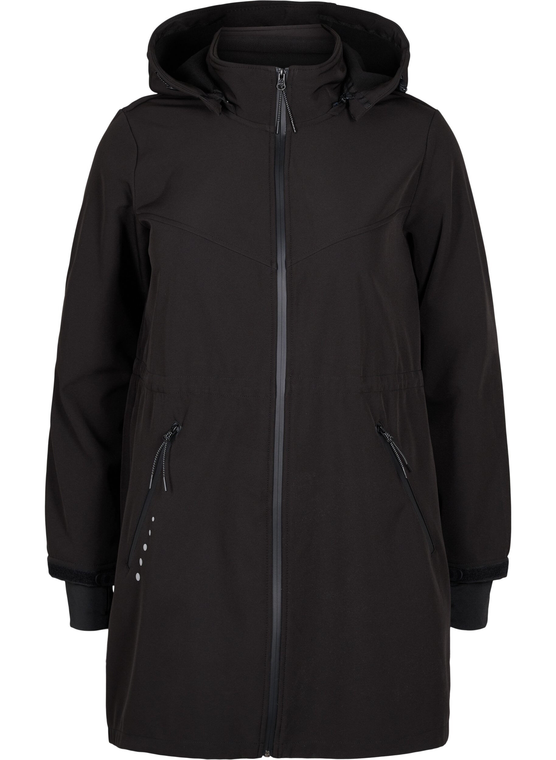 ZizziSoftshell-Jacke mit Fleece, Black Solid, Packshot image number 0