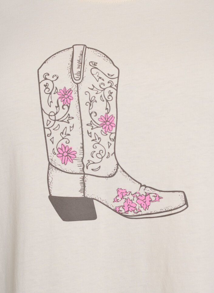 T-Shirt mit Print, Vanille, Packshot image number 2