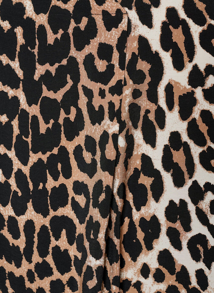 Kleid aus Viskose mit V-Ausschnitt, Braun, Packshot image number 2