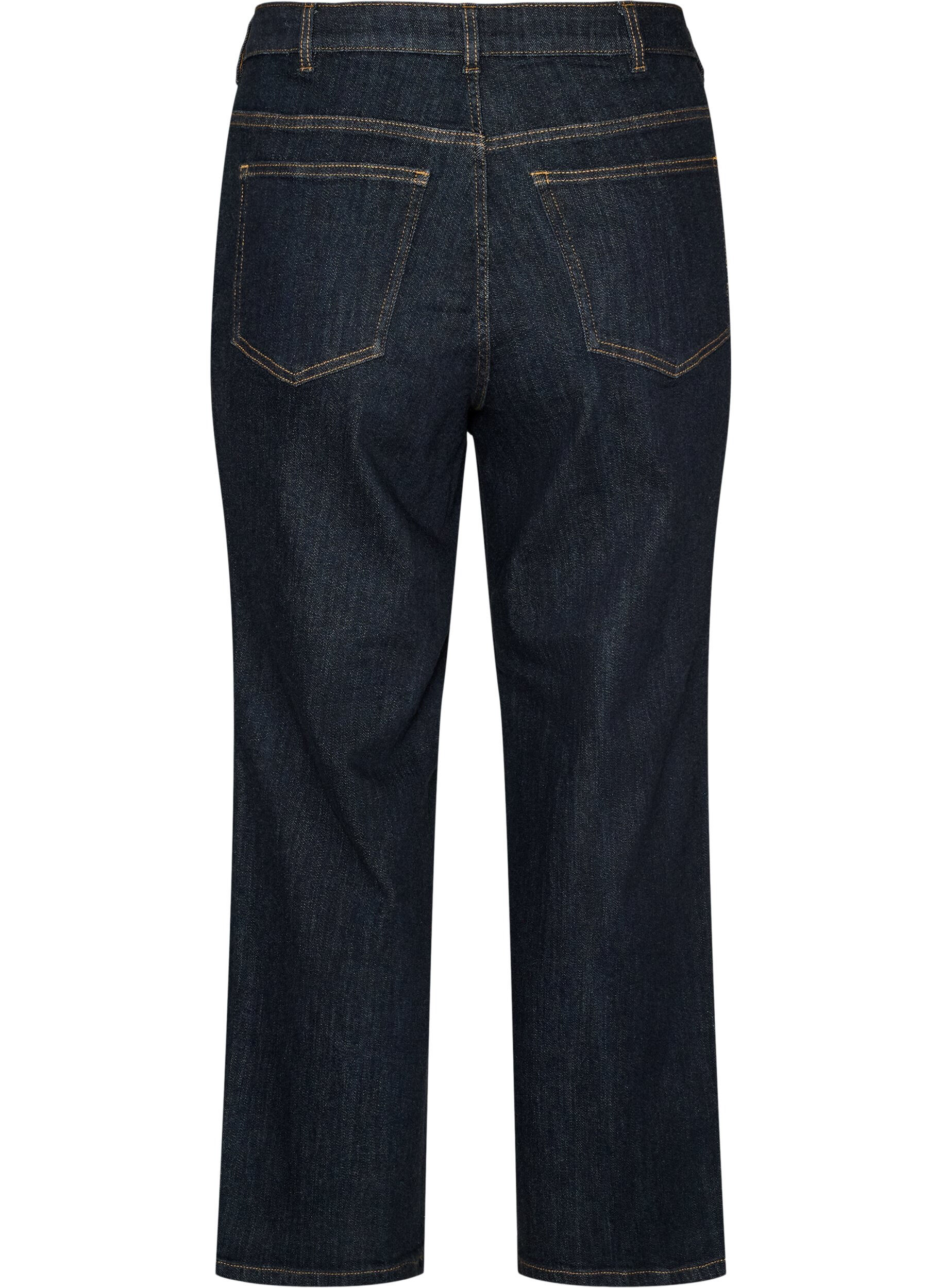ZizziStraight Fit Jeans Kiana mit hoher Taille, Blau, Packshot image number 1