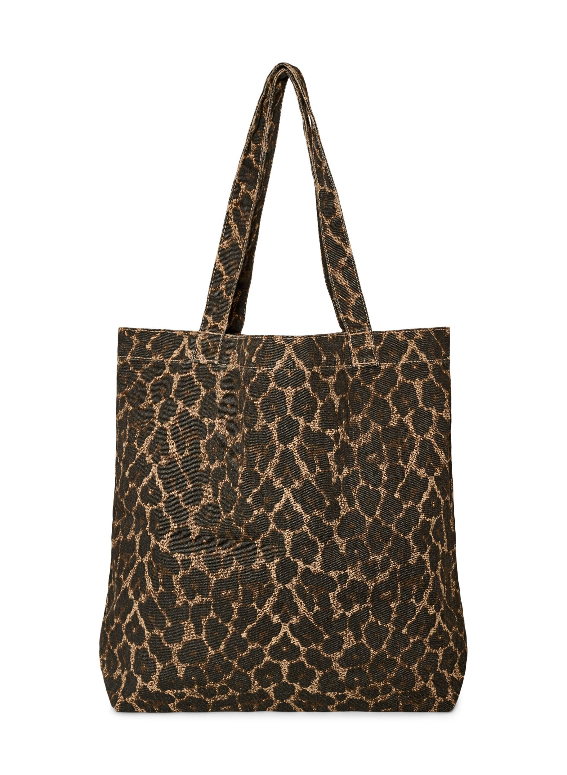 ZizziDenim Shopper mit Leopardenmuster, Braun, Packshot image number 1