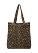 Denim Shopper mit Leopardenmuster, Braun, Packshot image number 1
