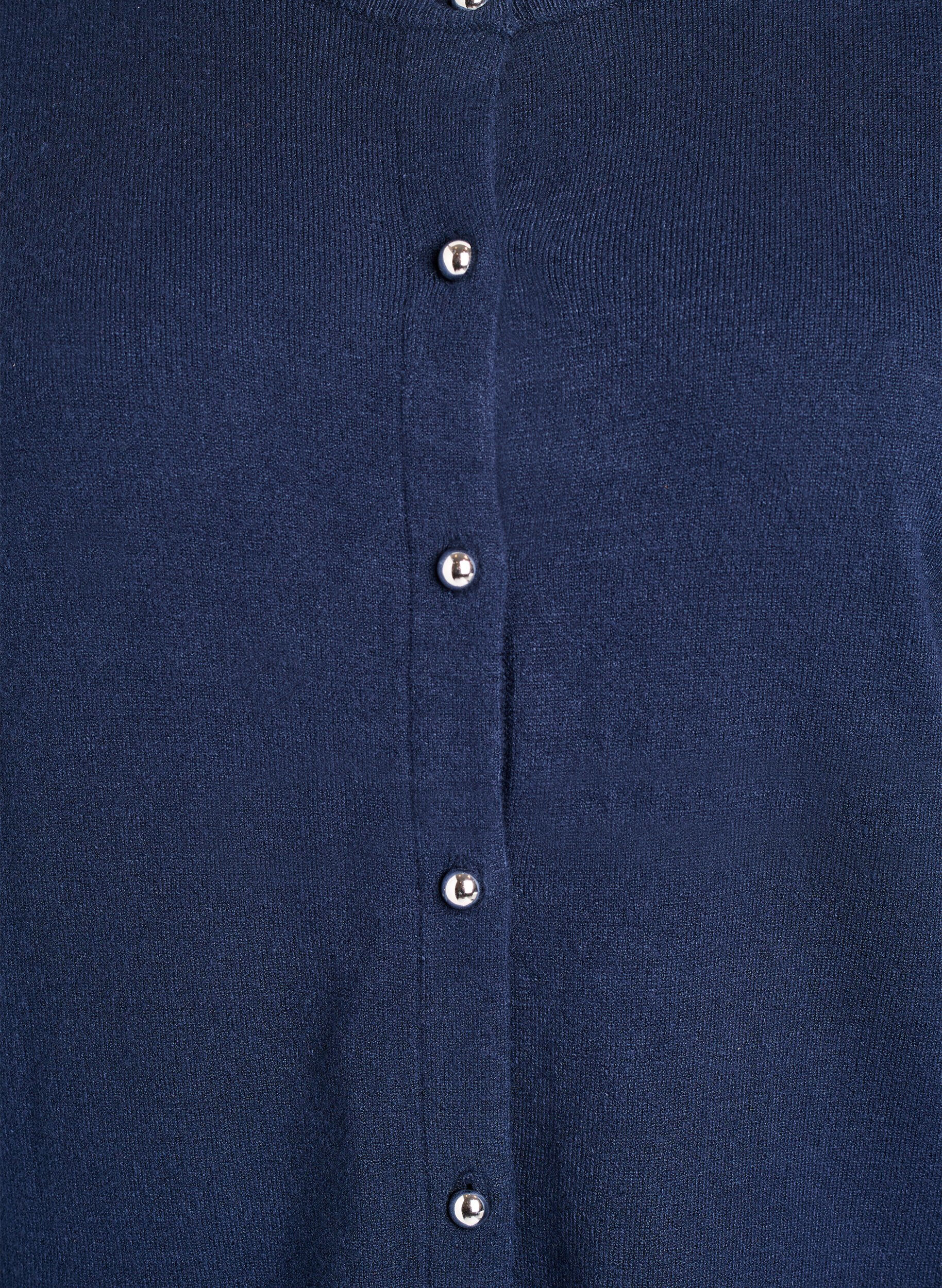 ZizziCardigan mit runden Kn&ouml;pfen, Blau, Packshot image number 2