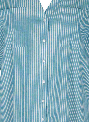 Gestreifte Hemdbluse aus 100% Baumwolle, Blue Stripe, Packshot image number 2