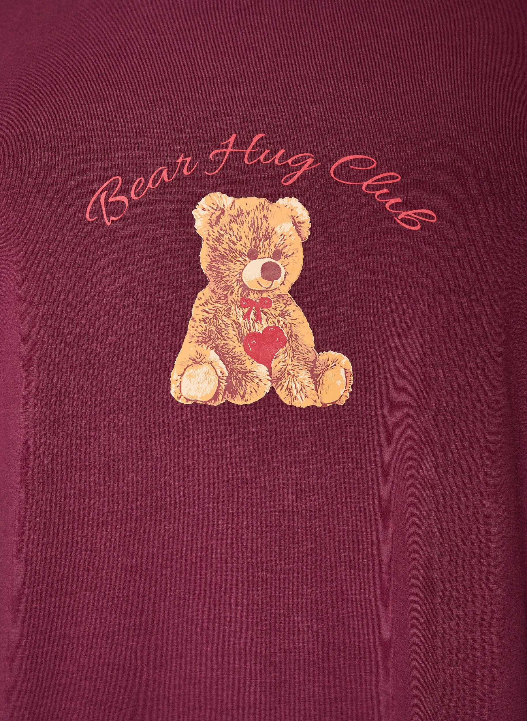 ZizziNachtbluse mit Print, Rot, Packshot image number 2