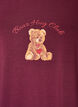 Nachtbluse mit Print, Rot, Packshot image number 2