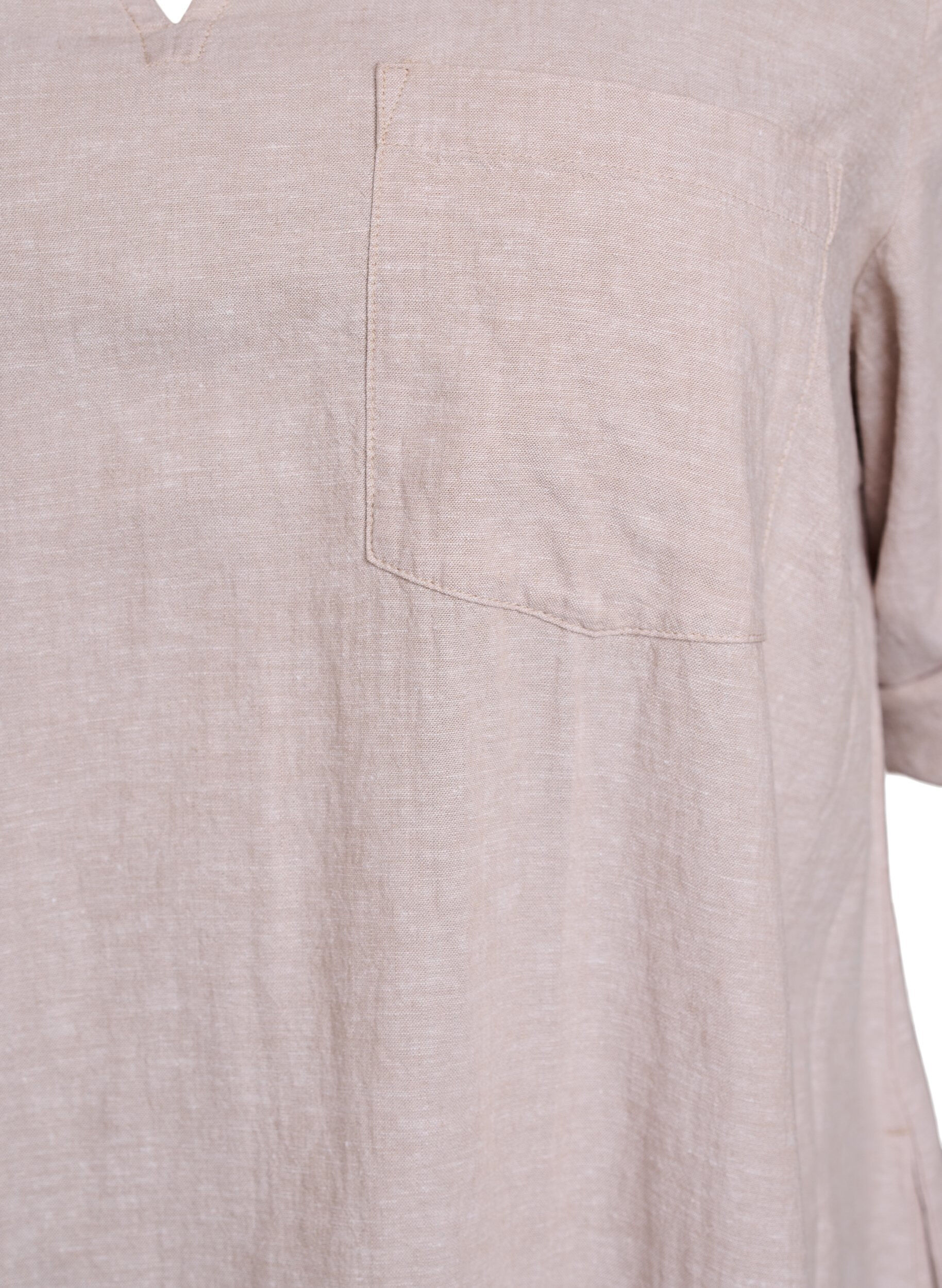 ZizziTunika aus Leinen und Viskose mit A-Linie, Beige, Packshot image number 2