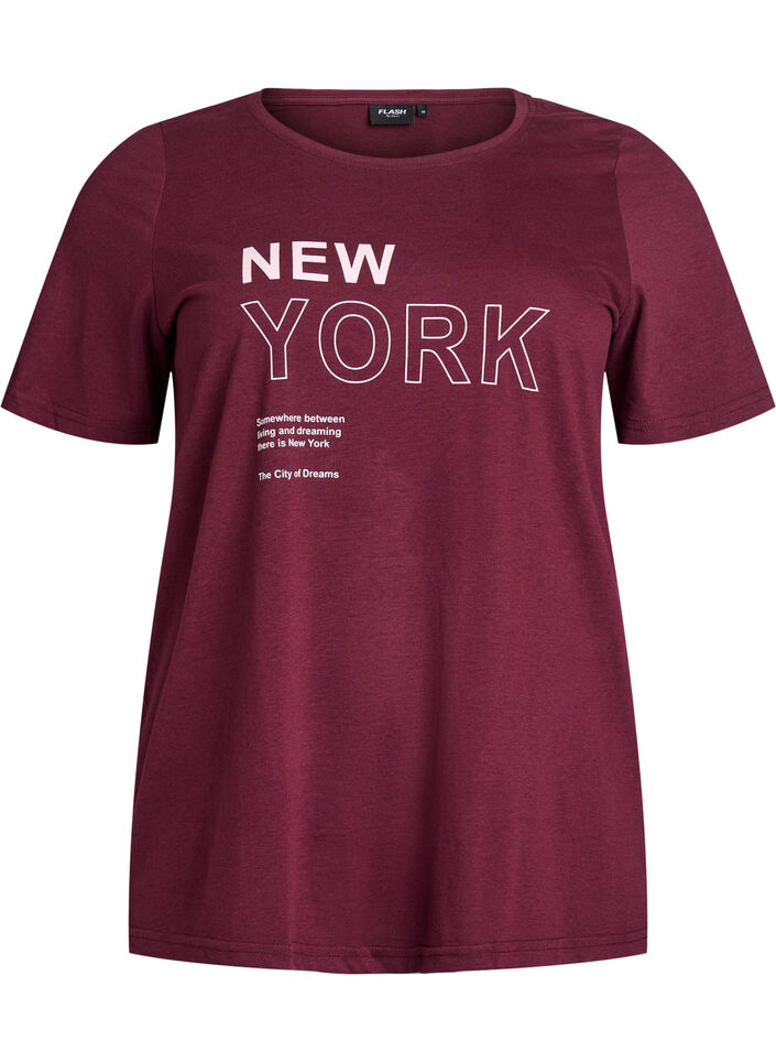FLASH - T-Shirt mit Print, Dunkles Bordeaux, Packshot image number 0