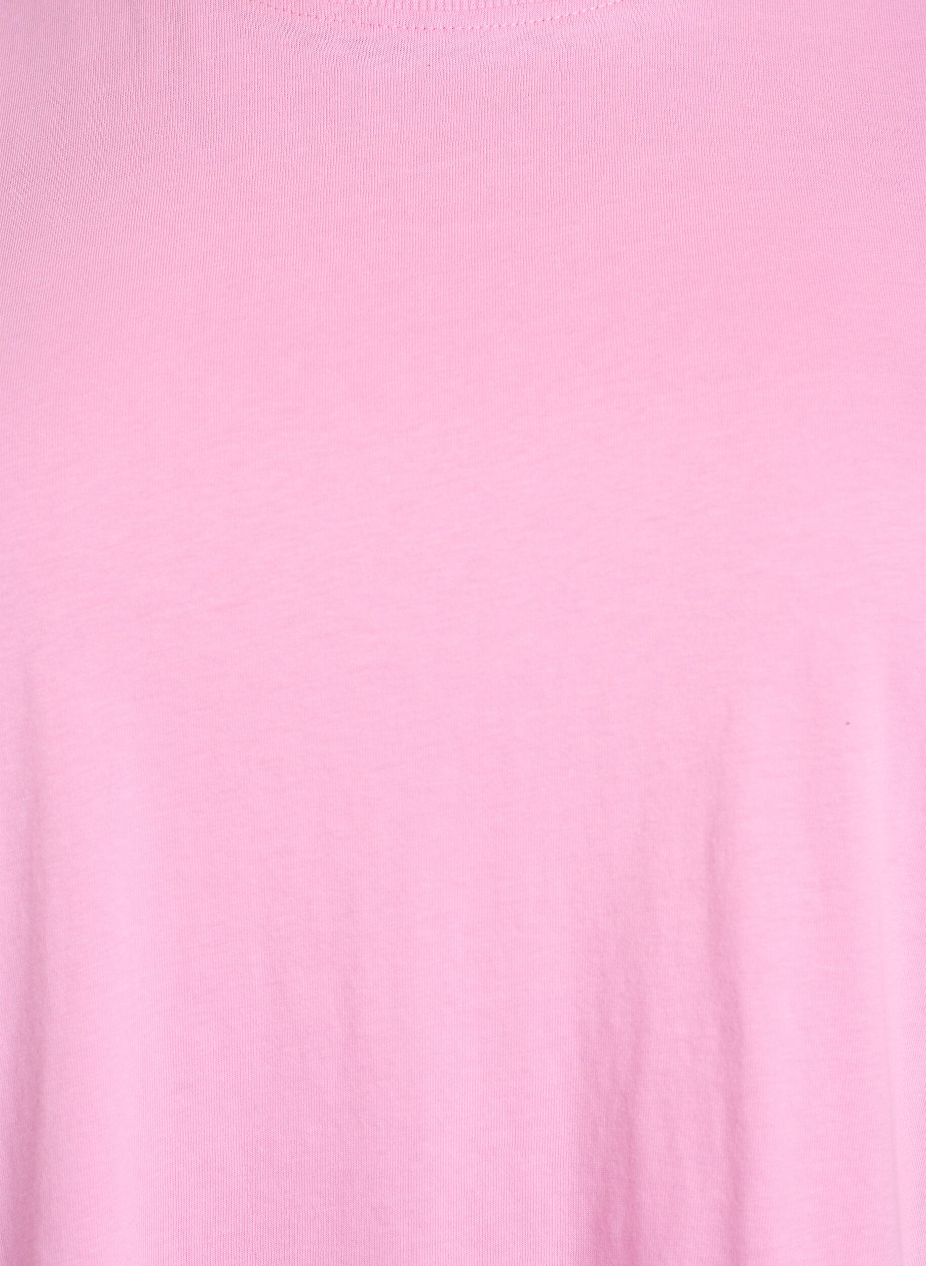 ZizziBasic T-Shirt aus Baumwolle mit Rundhalsausschnitt, Pink, Packshot image number 2