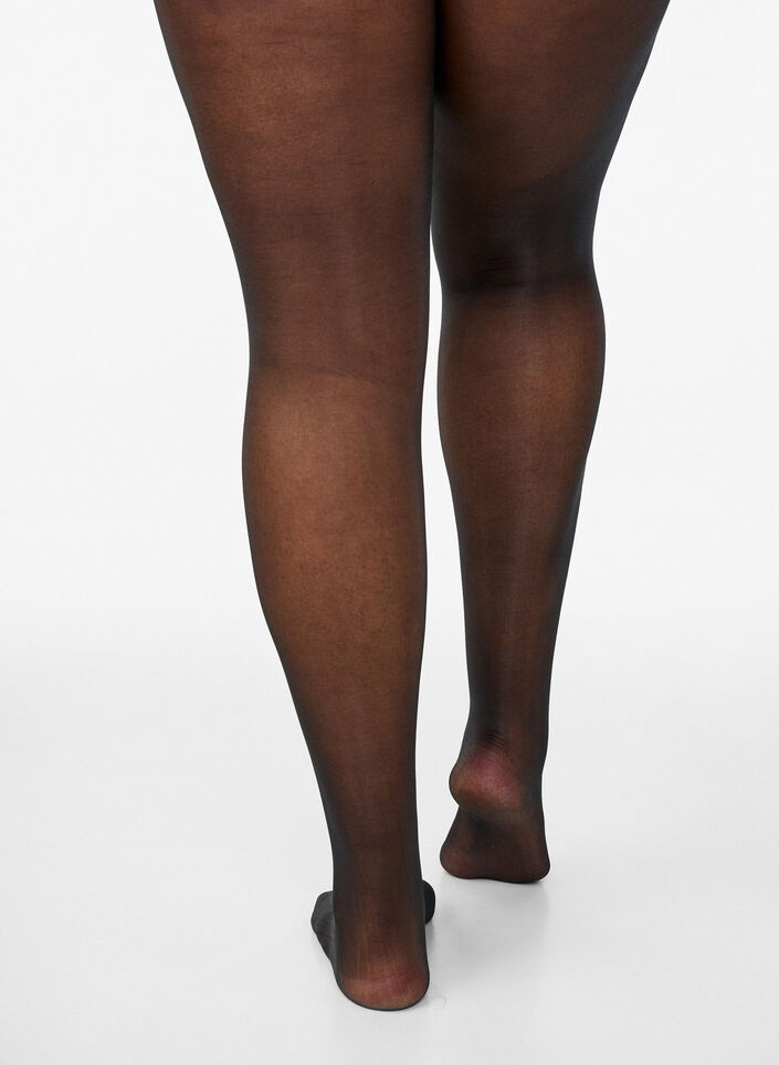 Laufmaschenresistente 30 Den Strumpfhose, Schwarz, Packshot image number 2