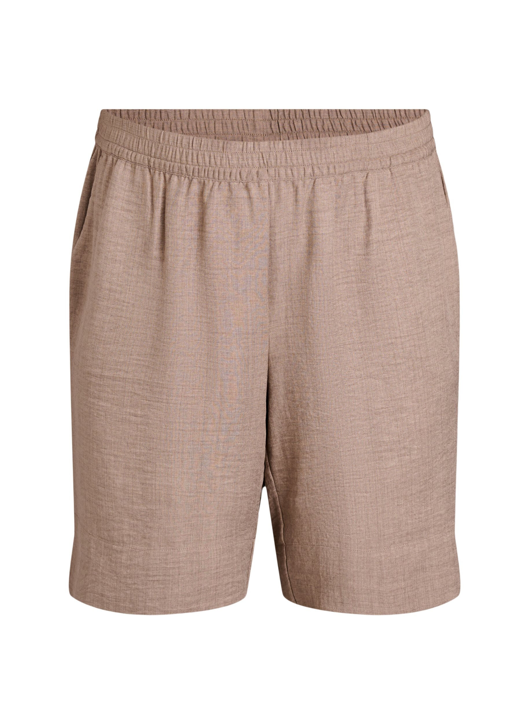 ZizziShorts mit Taschen und hoher Taille, Braun, Packshot image number 0