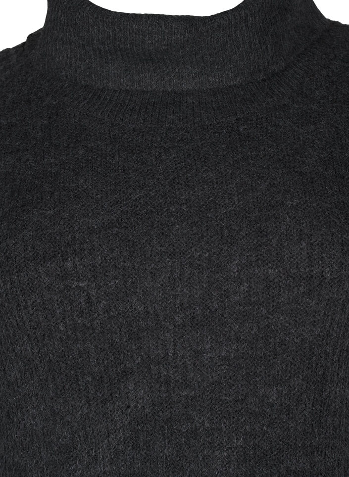 Strickkleid mit Rollkragen, Grau, Packshot image number 2
