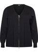 Strickjacke mit 2-Wege-Rei&szlig;verschluss, Schwarz, Packshot image number 0