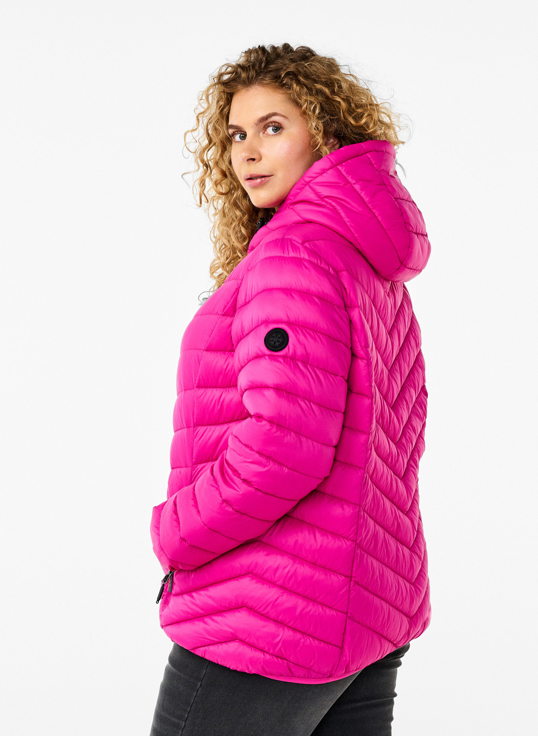 ZizziLeichte Jacke mit Kapuze, Pink, Model image number 2