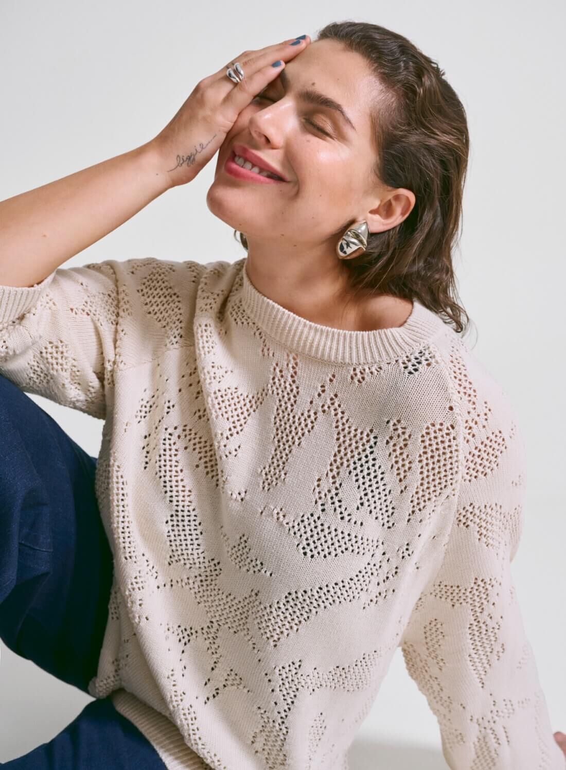 ZizziStrick mit gro&szlig;en Details, , Model