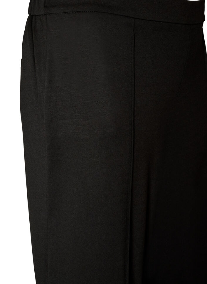 Lockere Hose aus Jersey mit hoher Taille, Schwarz, Packshot image number 2