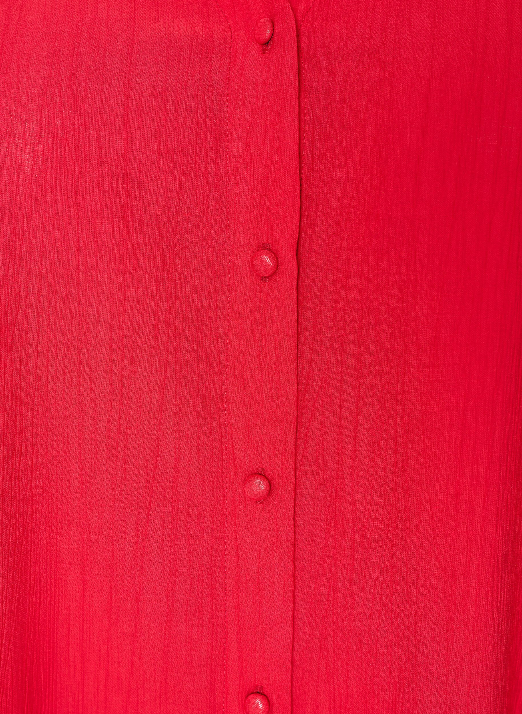 ZizziBluse aus Viskose mit Kn&ouml;pfen und Struktur, Rot, Packshot image number 2