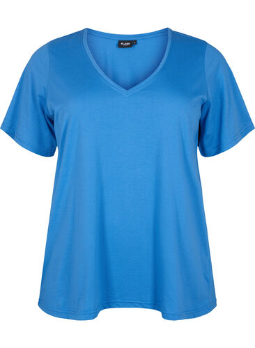 FLASH - T-Shirt mit V-Ausschnitt, Ultramarine, Packshot image number 0