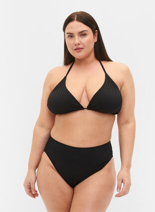 Tai-Bikinipanty mit normaler Taille, Black, Model image number 0