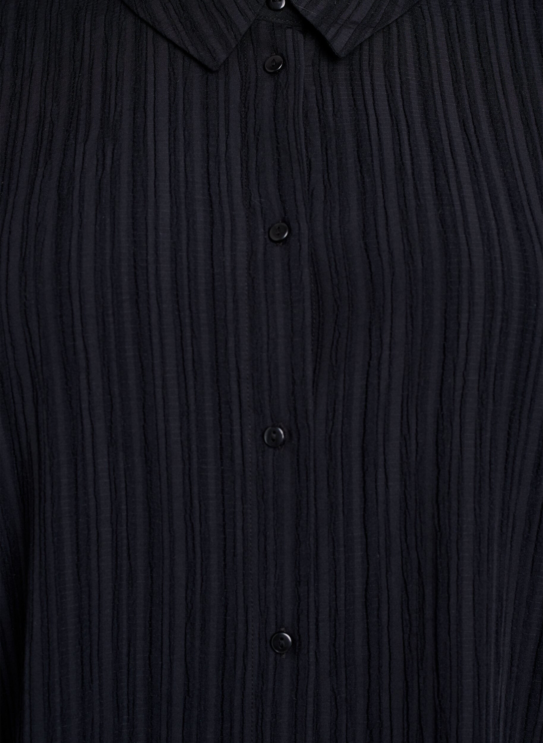 ZizziFLASH - Bluse mit Textur, Schwarz, Packshot image number 2