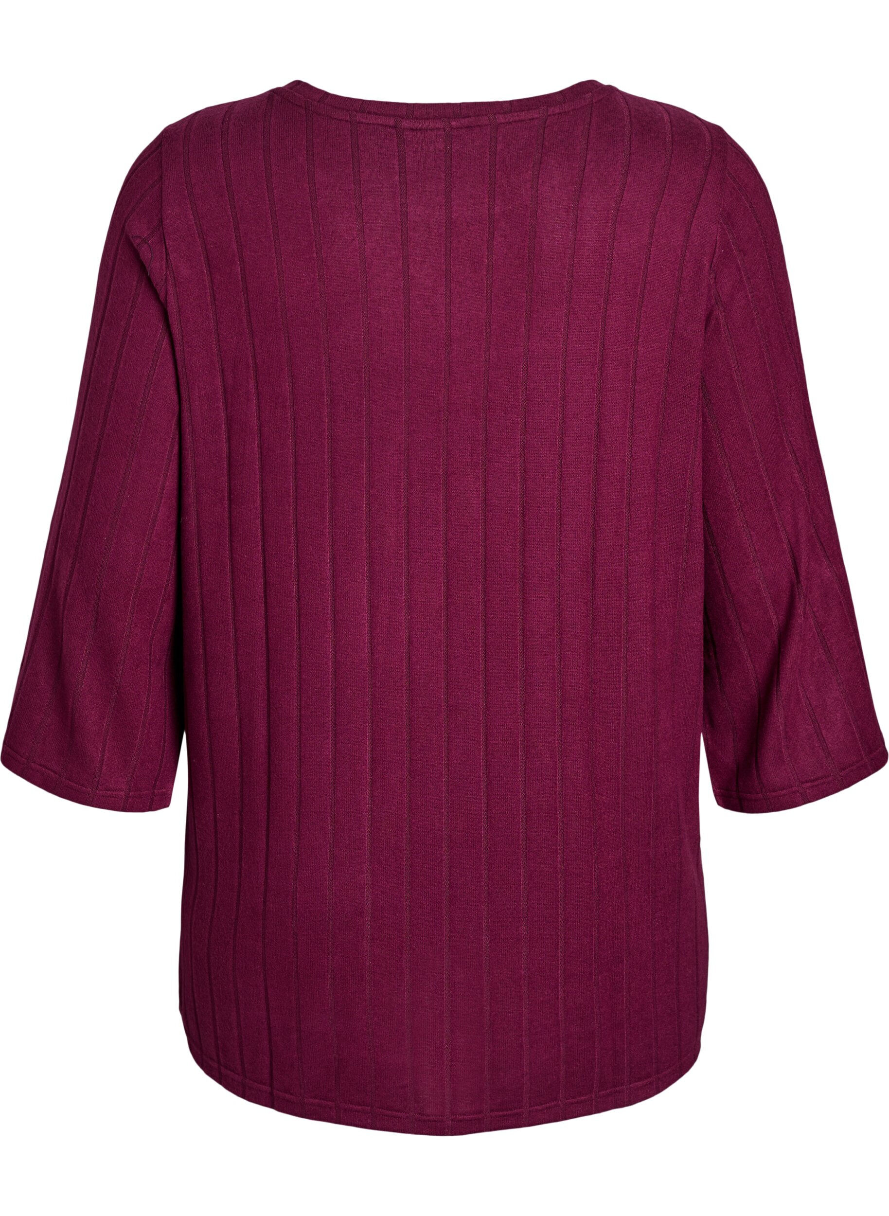 ZizziLockere Bluse mit 3/4-&Auml;rmeln, Dunkles Bordeaux, Packshot image number 1