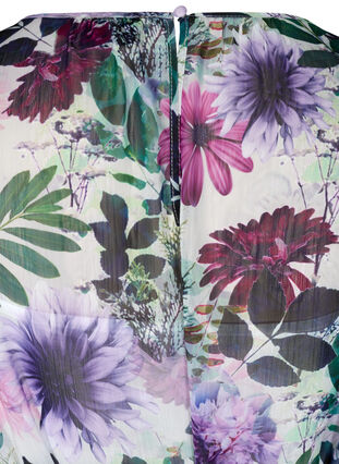 Langarm Midikleid mit Blumenprint, Purple Flower mix, Packshot image number 3