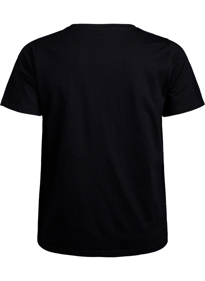 T-Shirt aus Bio-Baumwolle mit Brusttasche, Schwarz, Packshot image number 1