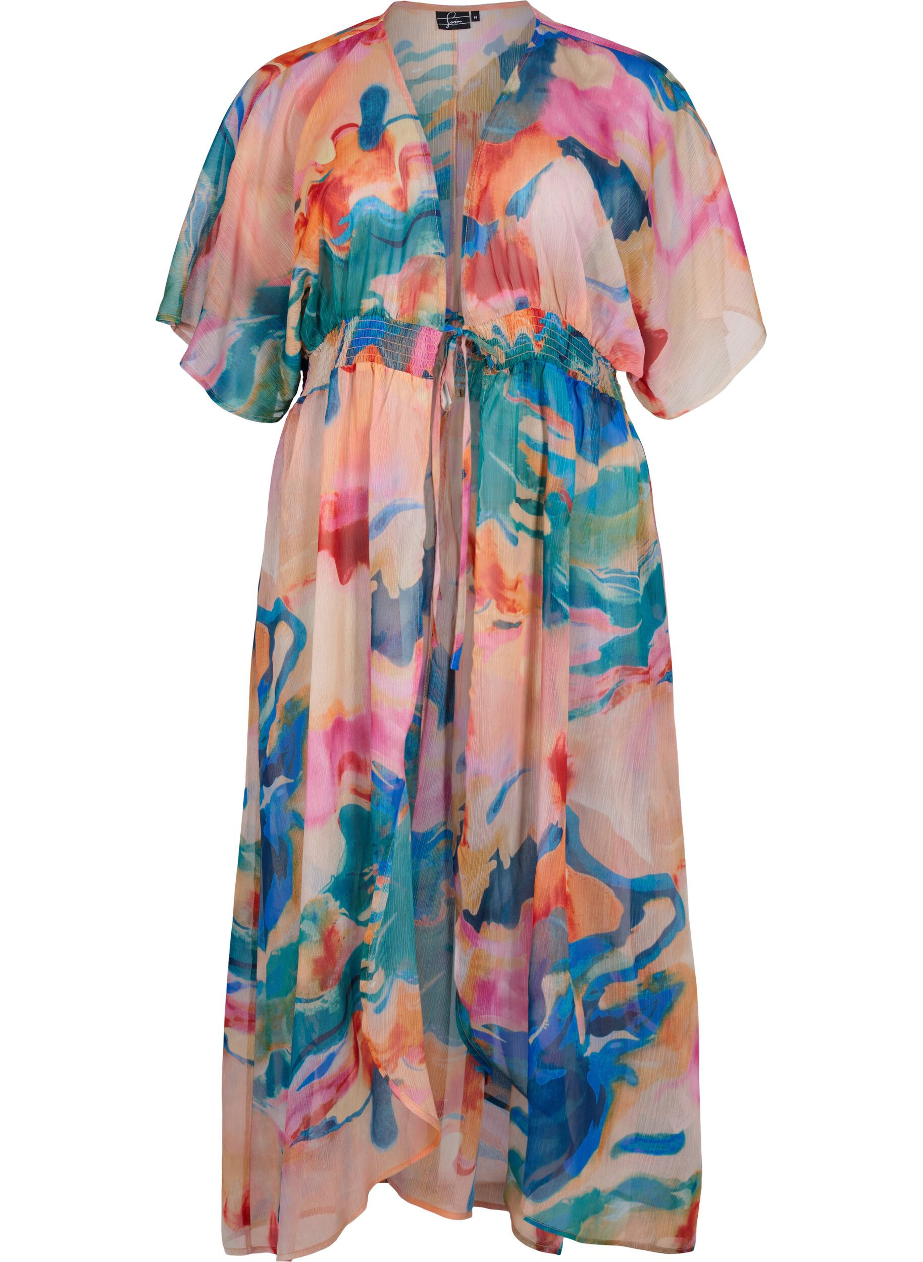 ZizziStrandkimono mit Print, Watercolor, Packshot image number 0