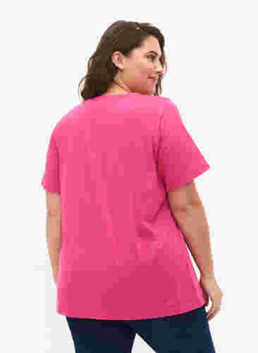 FLASH - T-Shirt mit V-Ausschnitt, Raspberry Rose, Model image number 1
