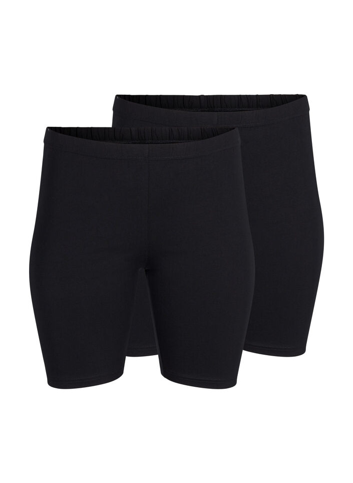 2er-Pack Leggings-Shorts, Schwarz, Packshot image number 0
