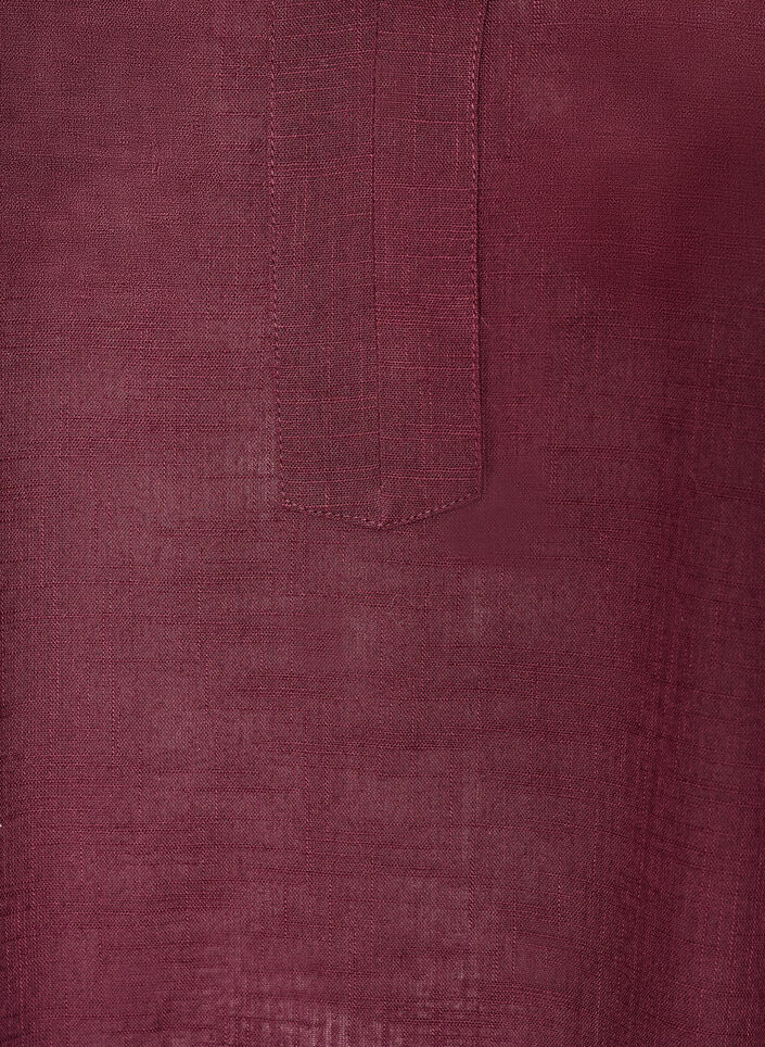 Tunika aus Baumwolle mit V-Ausschnitt, Rot, Packshot image number 2