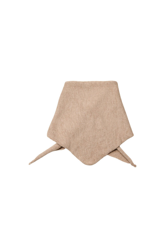 Gestricktes Dreieckstuch, Beige, Packshot