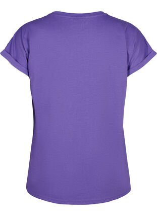 Kurzärmeliges T-Shirt aus einer Baumwollmischung, ULTRA VIOLET, Packshot image number 1