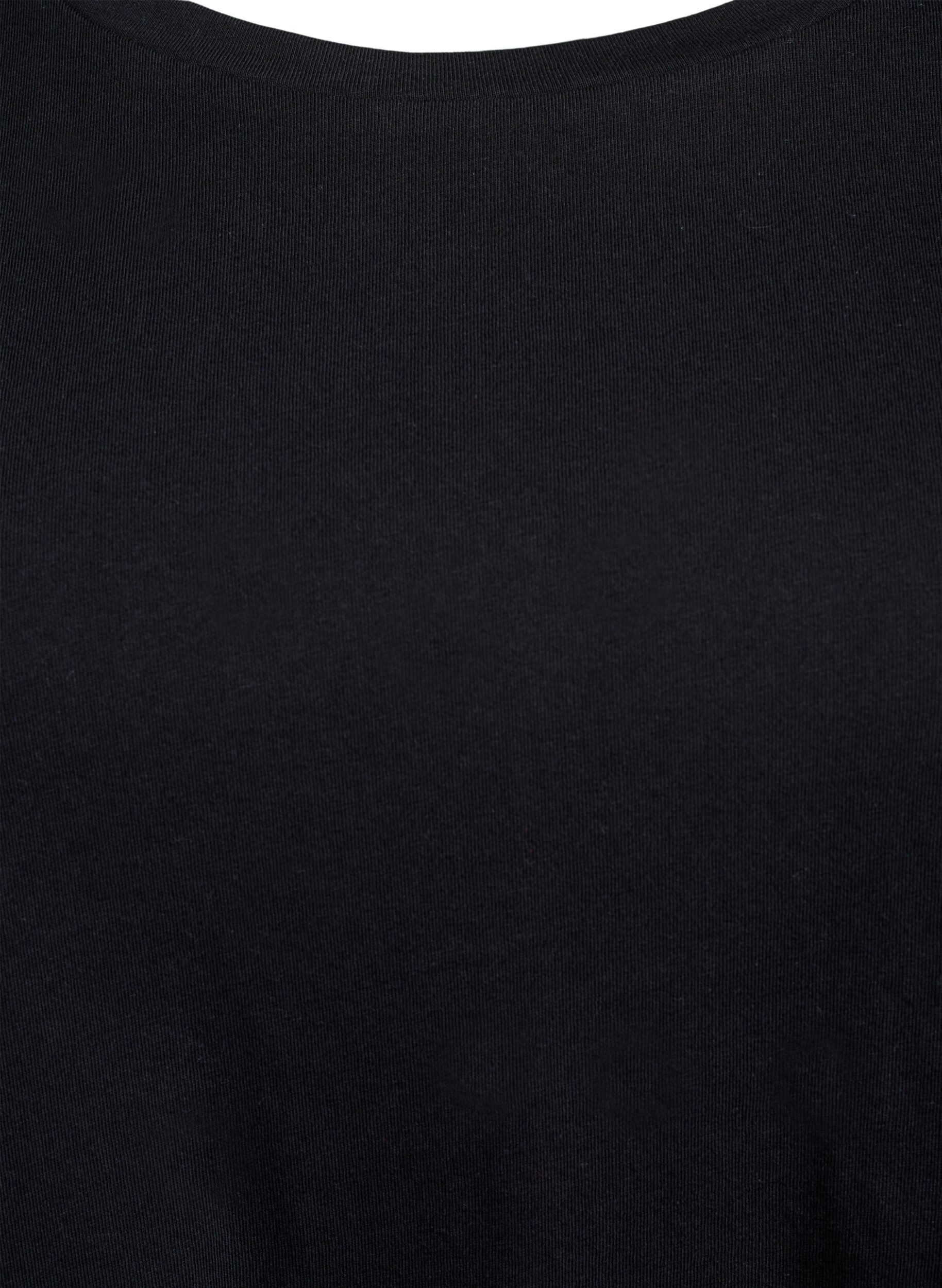 ZizziT-Shirt mit Rundhalsausschnitt und A-Linie, Schwarz, Packshot image number 2